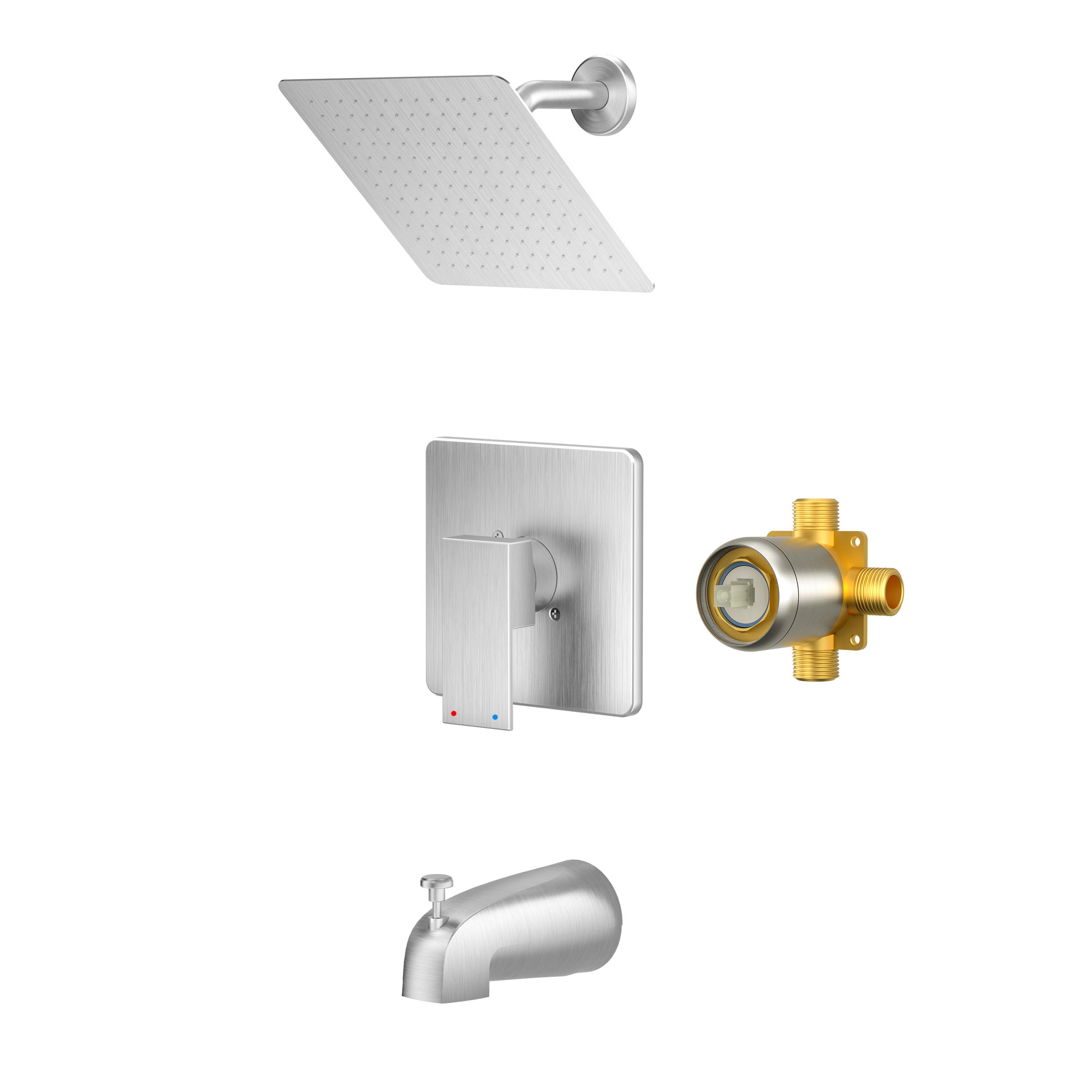 Brushed Nickel Faucet hot Set